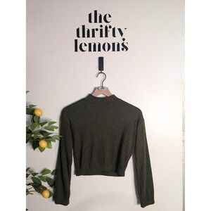 Olive Rose Green Sweater Sz XS